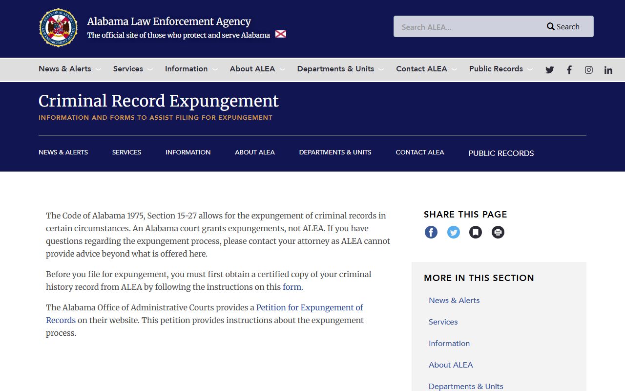 Geneva County jail mugshots Alabama expungement information